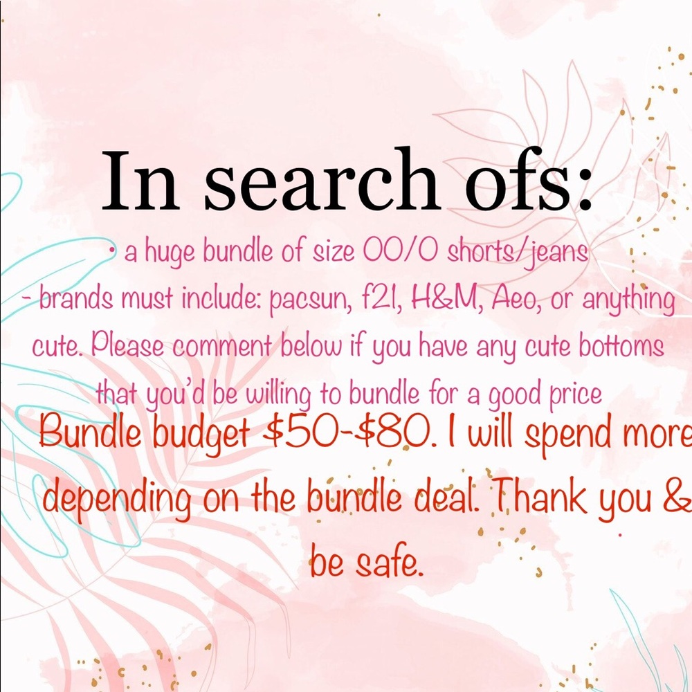 Looking to buy ASAP, comment if you have